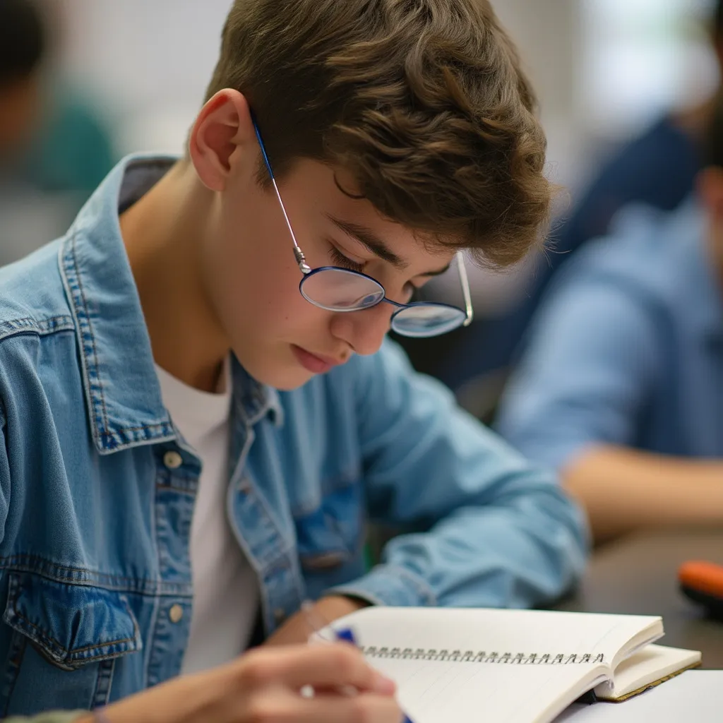 Student pracující na počítači